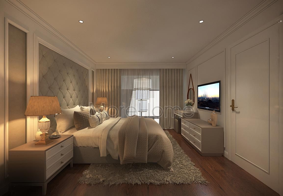 Thiết kế nội thất phòng ngủ cho căn hộ Pentstudio Tây Hồ